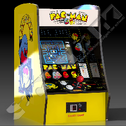  Mini PacMan™ Arcade Replica Console in 1:3 Scale, MAME compatible 