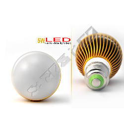  5W LED Light (equivalent to 50W Warm White Light Bulb) 