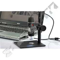  USB Digital Microscope - 500x Zoom, 8 LEDs, Height Adjustable Stand 