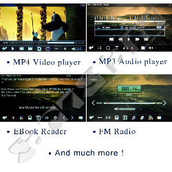  The Bomb - MP3/MP4 Media Player mit Touchscreen, Radio und 8+8GB 