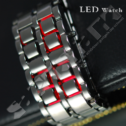  Iron Samurai Rot - Die Japanische LED Uhr 