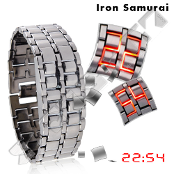  Iron Samurai Rot - Die Japanische LED Uhr 