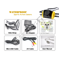  Waterproof Sports Action Camera with Laserguide and Audio 